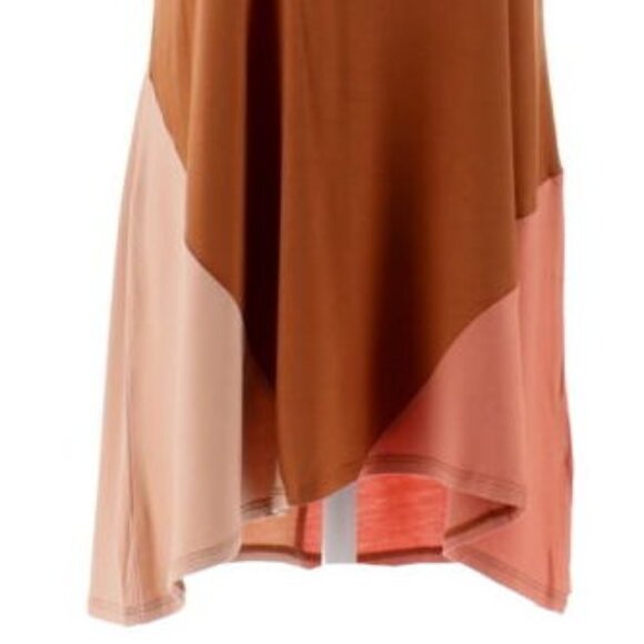 NEW NWOT LOGO Layers Lori Goldstein Color Block Knit Tank Tunic Top Sienna XXS - Picture 3 of 16